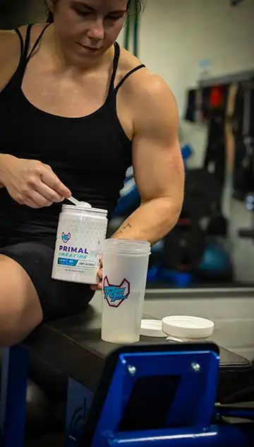 Athlete recovering with RF Supplements clean recovery formula